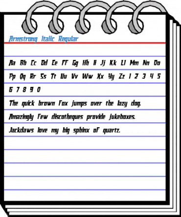 Armstrong Italic Regular Font