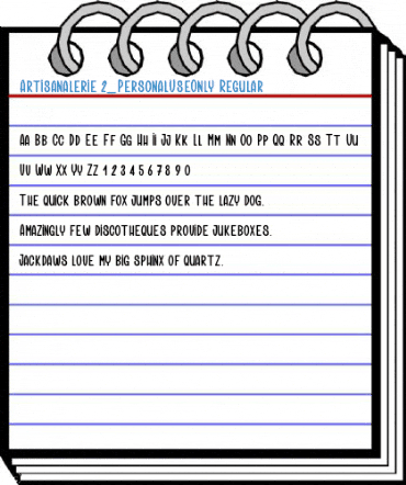 Artisanalerie 2_PersonalUseOnly Regular Font