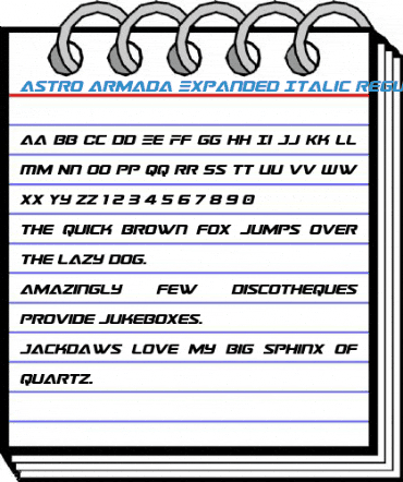 Astro Armada Expanded Italic Regular Font