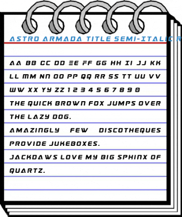 Astro Armada Title Semi-Italic Regular Font