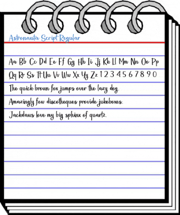 Astronauta Script Regular Font