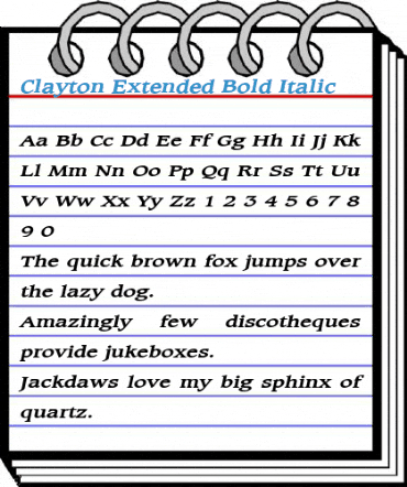 Clayton Extended Font