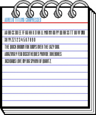 Aurelio Titling Compressed Font