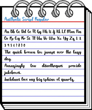 Austhatic Script Regular Font