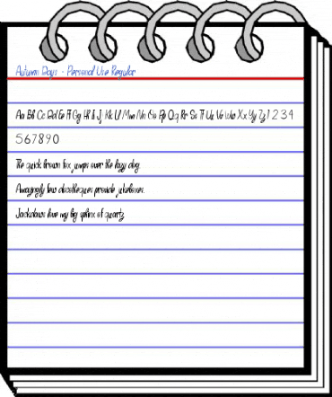 Autumn Days - Personal Use Regular Font