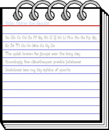 Baby Master line Regular Font