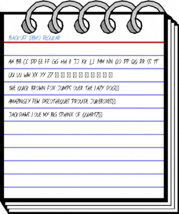 Backoff Demo Regular Font