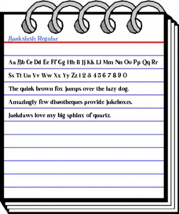 Backslash Regular Font