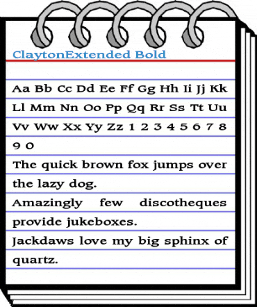 ClaytonExtended Font