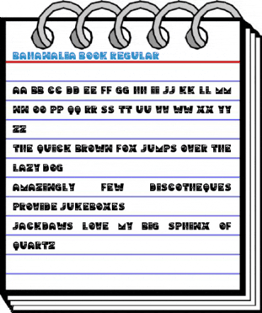 Bahanalia Book Regular Font