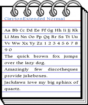 ClaytonExtended Normal Font
