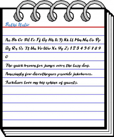 Bathi Italic Font