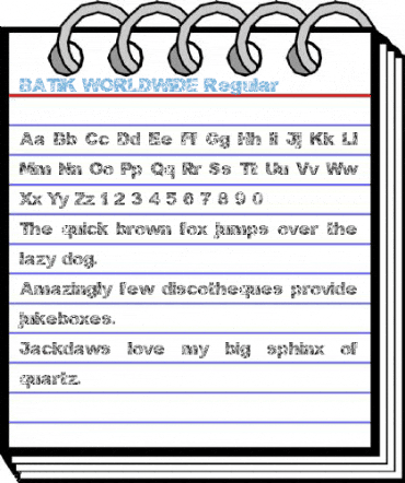 BATIK WORLDWIDE Regular Font
