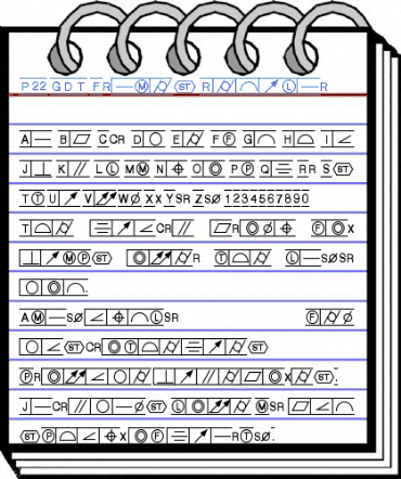 P22 GDT Frames Regular Font