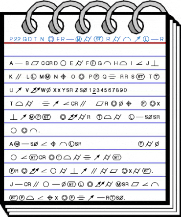 P22 GDT NoFrames Regular Font