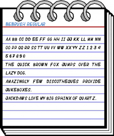 Bebrush Regular Font