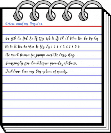before sunday Regular Font