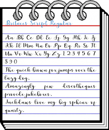 Britnees Script Regular Font