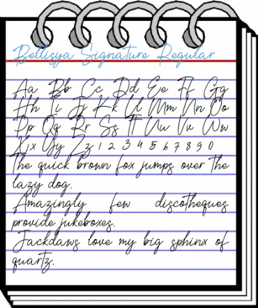 Bellisya Signature Regular Font