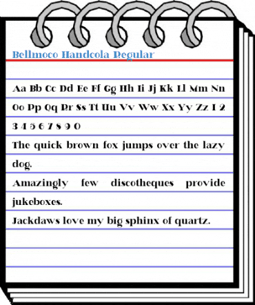 Bellmoco Handcola Regular Font