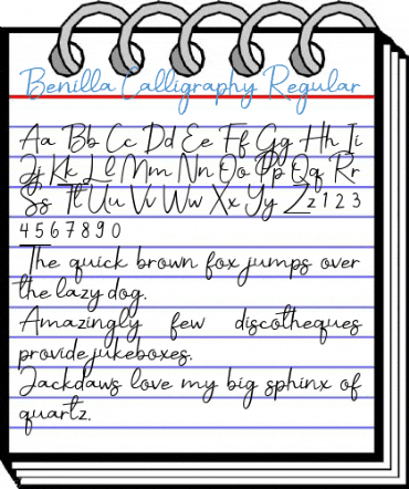 Benilla Calligraphy Regular Font