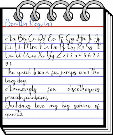Benillia Regular Font
