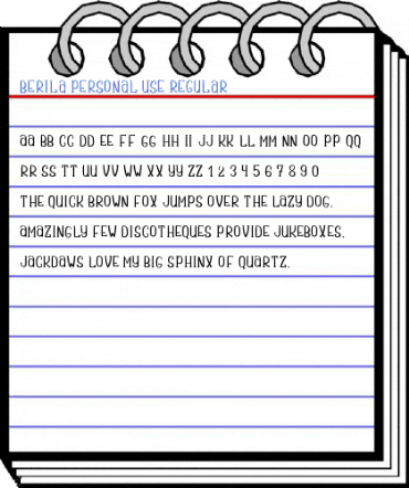 Berila PERSONAL USE Regular Font
