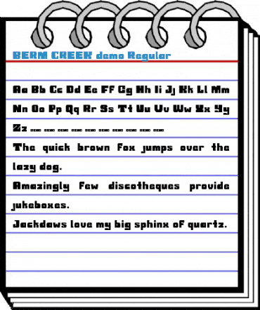 BERM CREEK demo Regular Font
