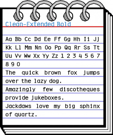 Clean-Extended Bold Font