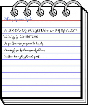 Bethany Signature Regular Font