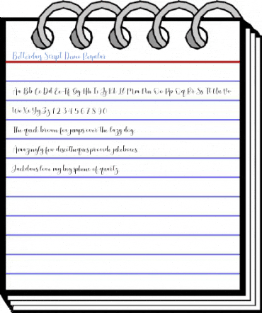 Betterday Script Demo Regular Font