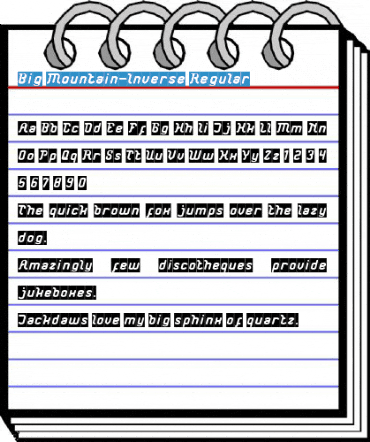 Big Mountain-Inverse Regular Font