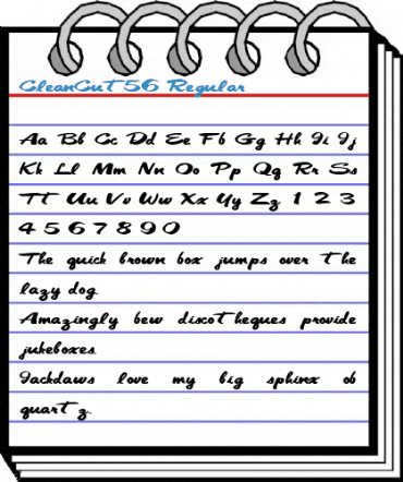 CleanCut56 Regular Font