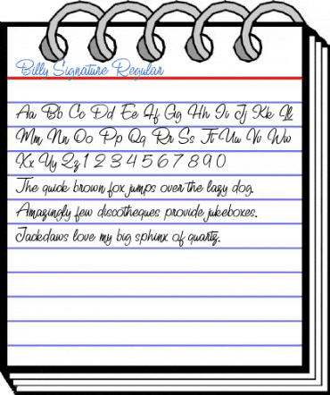 Billy Signature Regular Font
