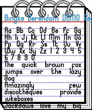 Bingke Berendam DEMO Regular Font