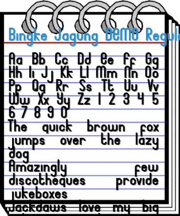 Bingke Jagung DEMO Regular Font