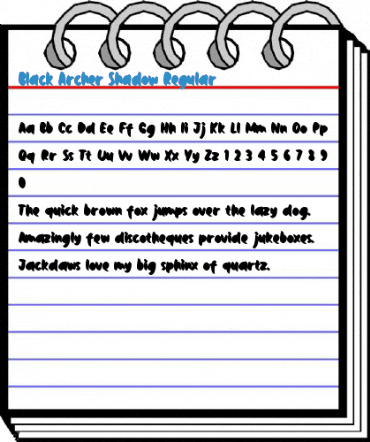 Black Archer Shadow Regular Font