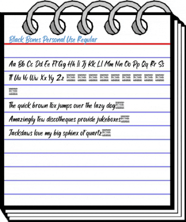 Black Bones Personal Use Regular Font