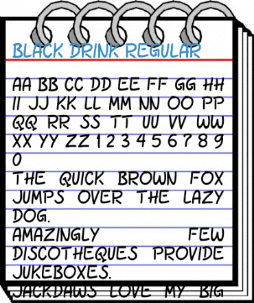 BLACK DRINK Regular Font