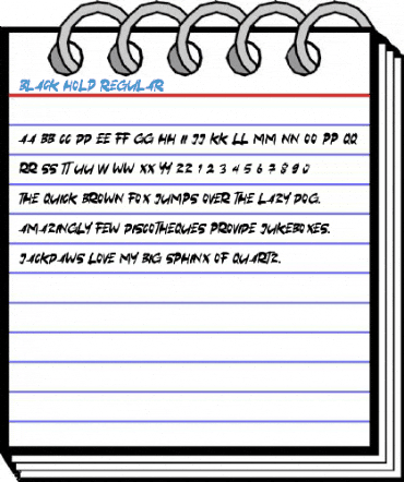 Black Hold Regular Font