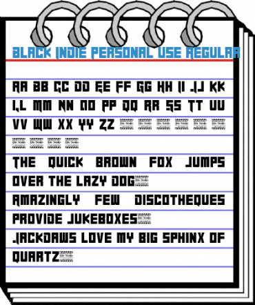 Black Indie Personal Use Regular Font