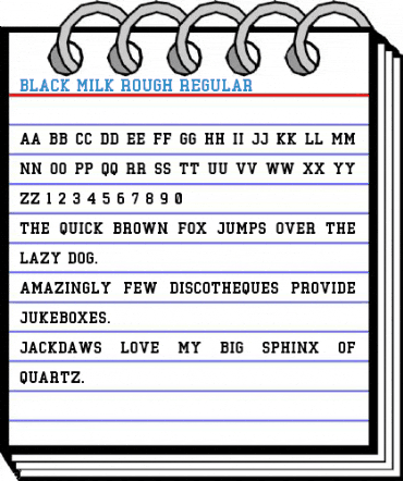 Black Milk Rough Regular Font