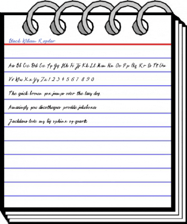 Black Wiliam Regular Font