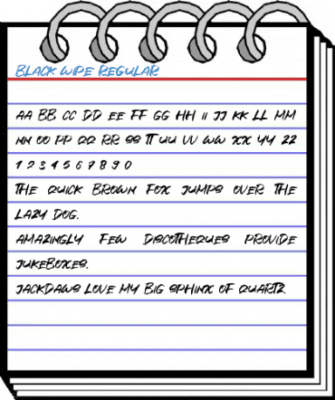 Black Wipe Regular Font