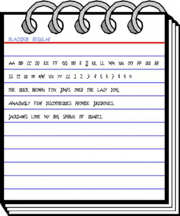 BLACKBOR Regular Font