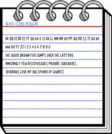 Black Cleng Regular Font