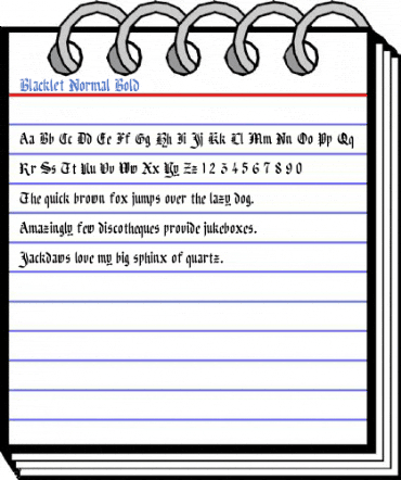 Blacklet Normal Bold Font