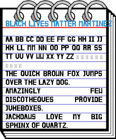 Black Lives Matter Martinez Font