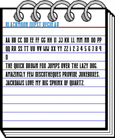 Blackmoon Quest Regular Font