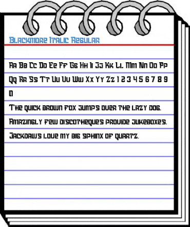 Blackmore Italic Regular Font